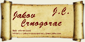 Jakov Crnogorac vizit kartica